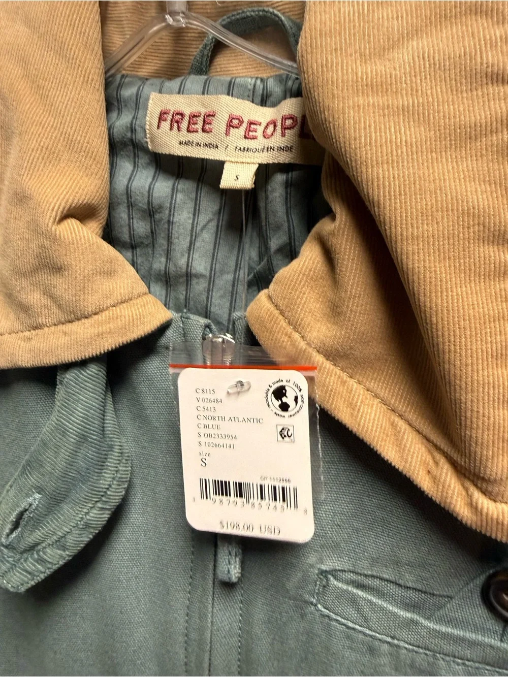 Free People Harley Jacket in North Atlantic Blue